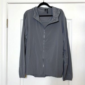 Grey Performance jacket with hood